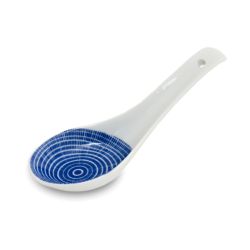 蓝色条纹系列瓷勺 13.75cm