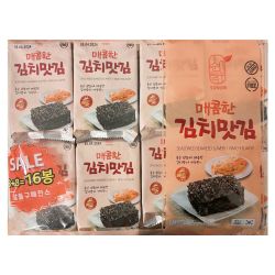 SUNURI Seetangsnack mit Kimchi Geschmack 16*4g